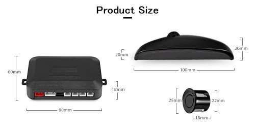 Car Parking Distance Detector Alarm System with 4 Sensors
