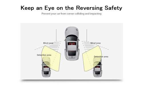 Car Parking Distance Detector Alarm System with 4 Sensors