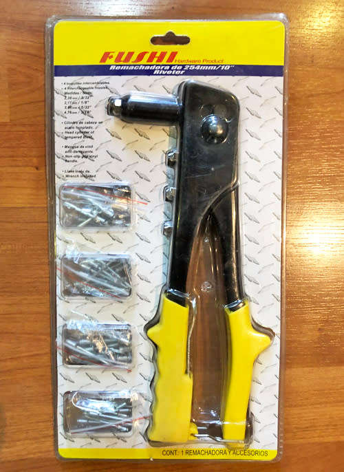 Heavy Duty Riveter 254MM/10 In Steel Rivet Tool Gun Includes Different Sizes Rivets