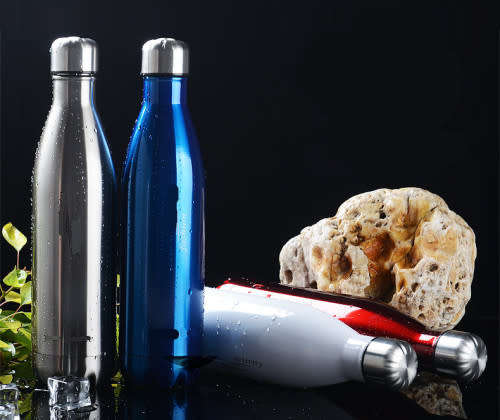 NEW NIB STAINLESS STEEL CUP VACUUM THERMOS FLASK WATER BOTTLE 1000ML