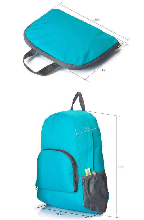 Waterproof Travel Light Weight Foldable Sports Backpack - Pink