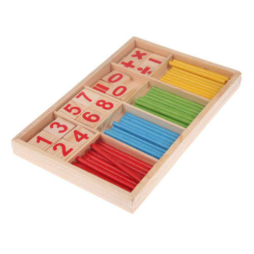 Wooden Educational Number Blocks with Sticks- Kids Educational Toy