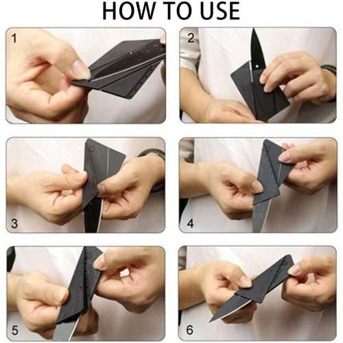 Credit Card Foldable Knife for Snorkeling, Hunting, Survival Rescue Army Knife