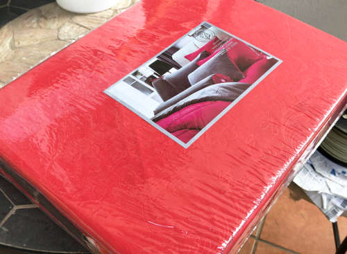 6 Piece Queen Size Reversible Dual Shade Punch Pink and Dark Brown Duvet Cover Set