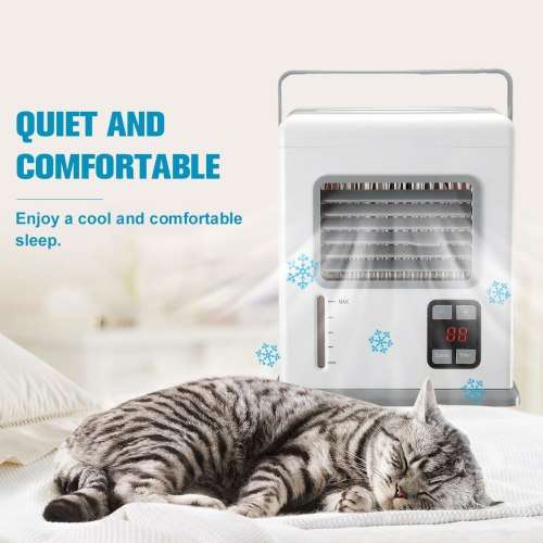 3-in-1 Portable USB Fan Cooler with Aqua Technology Air Purification Humidifier