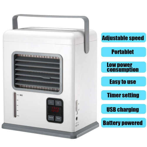 3-in-1 Portable USB Fan Cooler with Aqua Technology Air Purification Humidifier