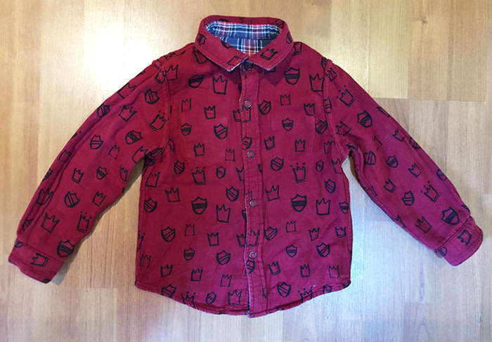 100% Cotton Boys Reversible Shirt - For 4-5 Years Boys(USED)