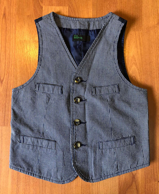 Stile Benetton Boys Navy Sleeveless Jacket  - For 3-4 Years Boys(USED)