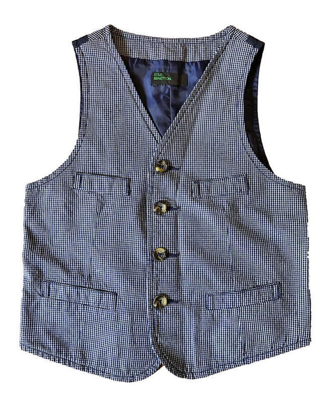 Stile Benetton Boys Navy Sleeveless Jacket  - For 3-4 Years Boys(USED)
