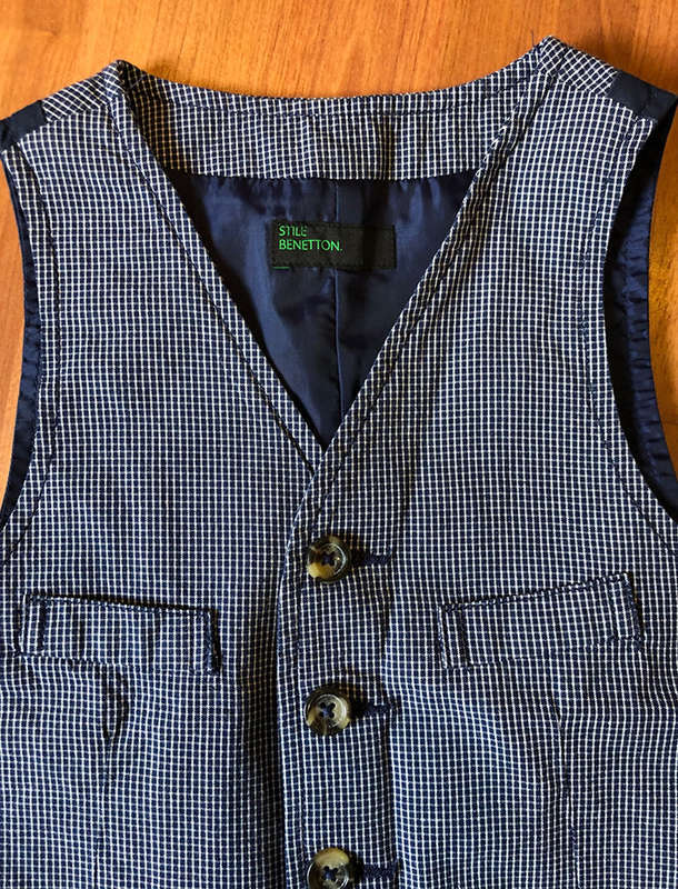 Stile Benetton Boys Navy Sleeveless Jacket  - For 3-4 Years Boys(USED)