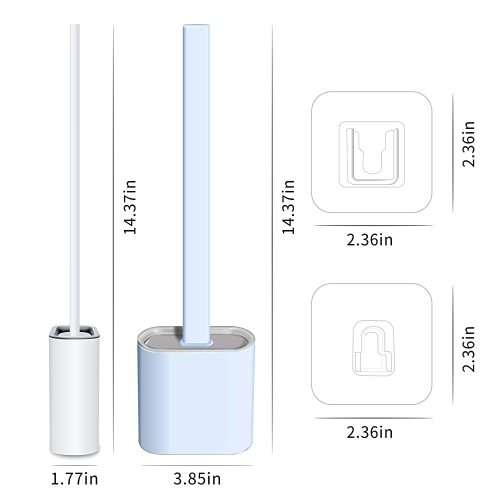 Silicon Bristles Multi-Use Bathroom Toilet Brush with Holder