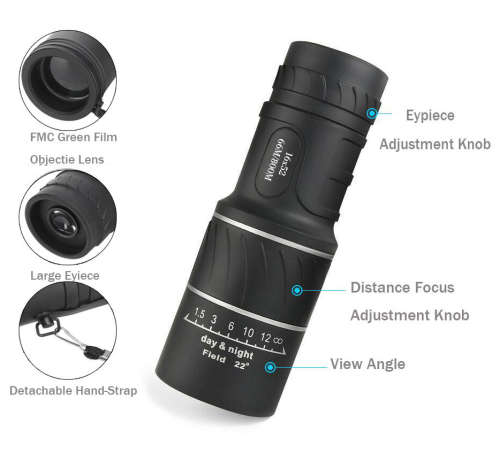 Outdoor 16X52 HD Optical Monocular Hunting Hiking Telescope