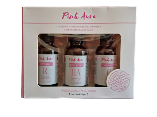 Pink Aura Retinol, Hyaluronic Acid & Vitamin C Serum Set