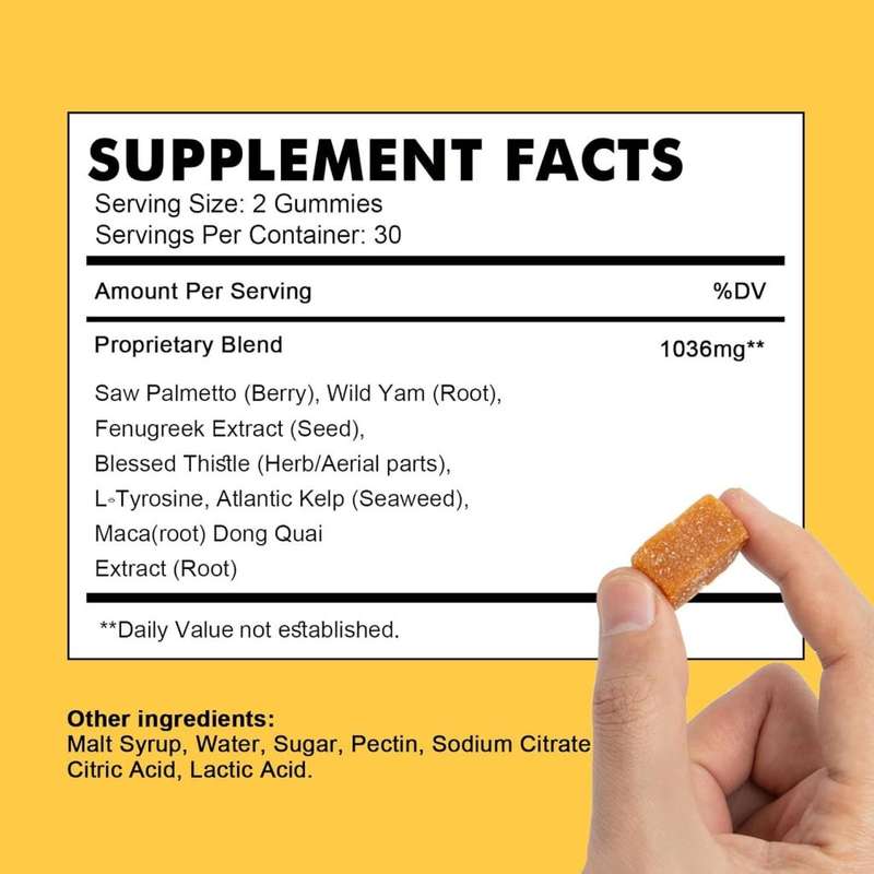 Hip Enlargement Gummies with Saw Palmetto and Maca Root Extract