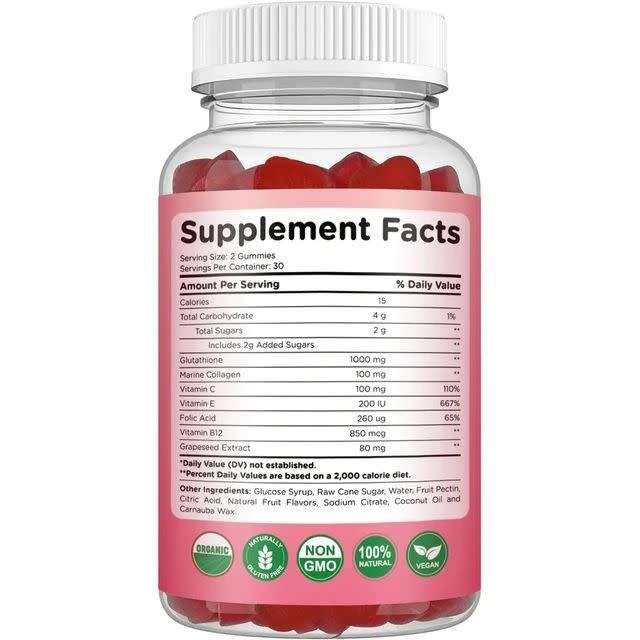 Glutathione Skin Brightening Gummies 1000mg