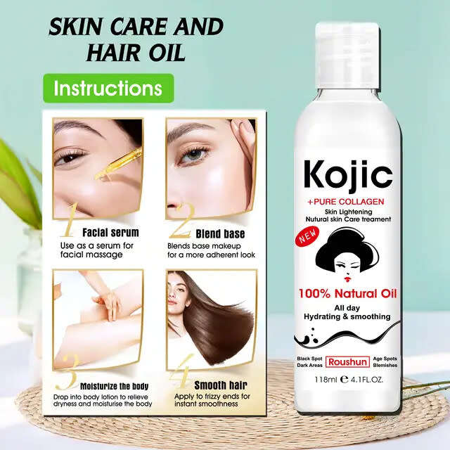 Roushun Kojic Acid and Collagen Skin Brightening Oil