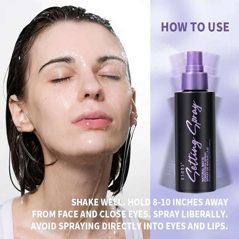 Ushas Makeup Matte Setting Spray, Face Long-Lasting Fixing Spray