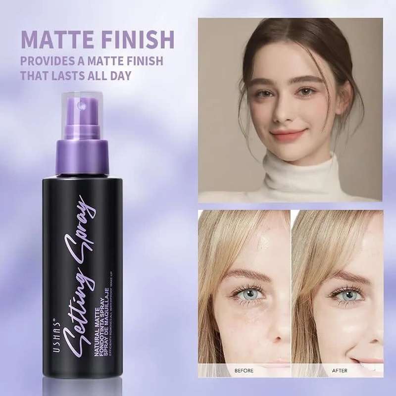 Ushas Makeup Matte Setting Spray, Face Long-Lasting Fixing Spray