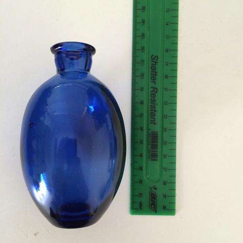 Blue glass bottle/vase
