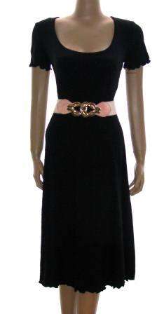 Poetry - Designer Short Sleeve Column Dress - Size: 34
