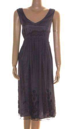 URBAN - Embroidered Shantung Dress  - Size: XLarge
