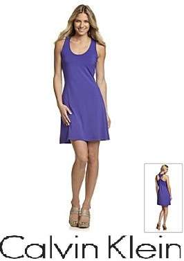 Authentic Calvin Klein Knot Racerback Jersey Dress - Size: 34 [FREE SHIPPING]