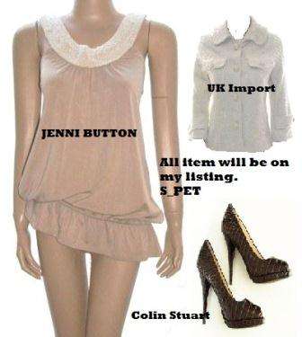 JENNI BUTTON - Nude Cotton Beaded Tunic - Size: 34