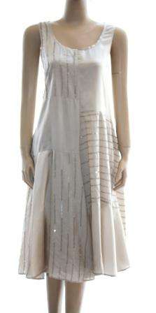 Hilton Weiner - Gold Silk Sequin Dress - Size: 36 [FREE SHIPPING]