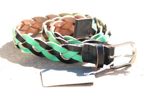URBAN Plaited Leather Belt - Size: Small