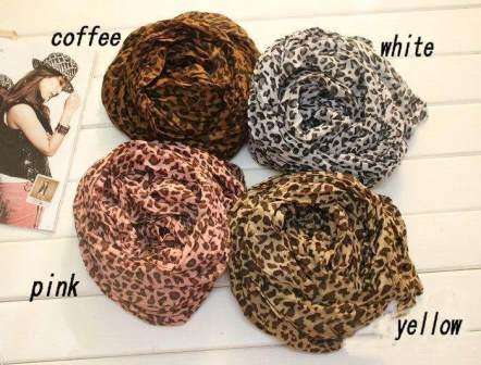Animal Print Crush Cotton Scarf / Shawl / Wrap