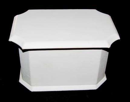 White Leatherette Jewellery Pillar Display