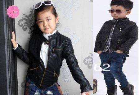 Faux Leather Biker Jacket  - Age: 9-10