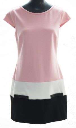 Pink Tunic Dress with Cap Sleeves - Size: 12