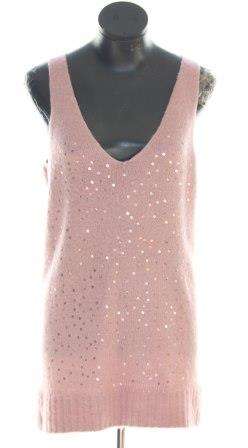 Soft Knit Sequine Vest Sweater - Size: 34
