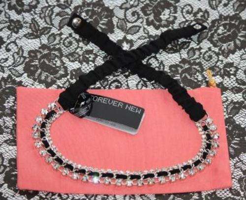 FOREVER NEW Kitty Diamante Belt - Size: M/L