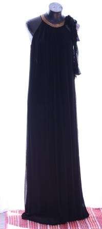 JENNI BUTTON - Couture Maxi Chiffon Dress  - Size: Medium