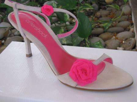 AFTERSHOCK Rose Applique Evening Sandals