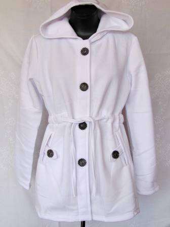 Ladies White Hoody Jacket - Size 36