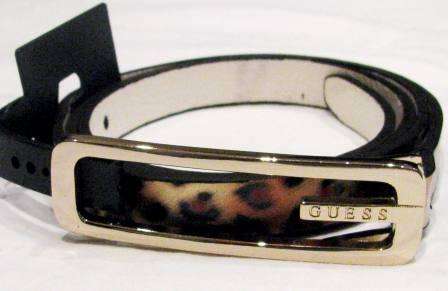 Authentic GUESS Leopard Belt with Long G Buckle [Large]
