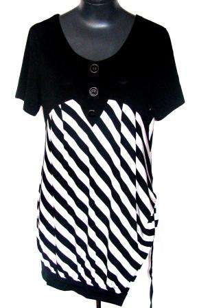 Adorable Striped Drape Tunic - Size: 34/36