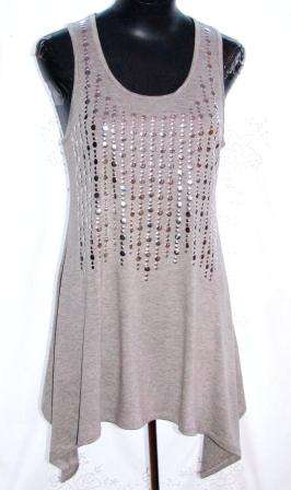 Studded Babydoll Tank Tunic - [Size: 32/34]