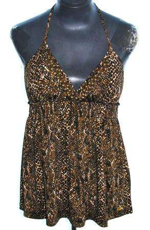 Authentic Guess Animal Print Halterneck Top - [Size: 30/32/34]