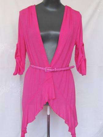 Vibrant Side Drape Cardigan - Size: 32/34