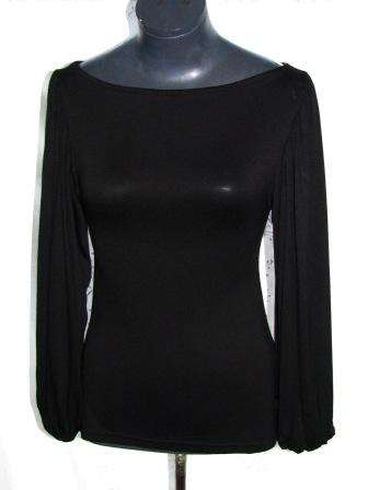 NUCLEUS Designer Boat Neck Cotton Top - Size: Small