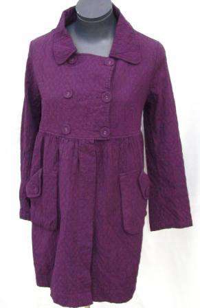 VERTIGO - Purple 60s Swing Coat - Size: 34/36