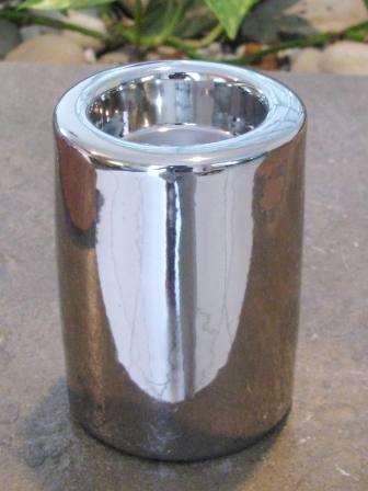 Contemporary Silver Candle Holder