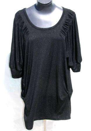 VERTIGO - Shimmer Drape Tunic - Size: 32