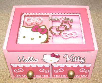 Hello Kitty Wooden 2 Drawers Jewellery Box