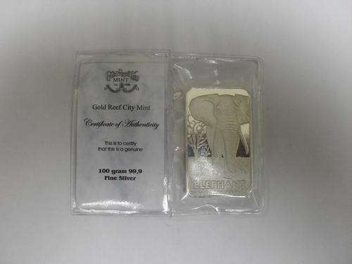 ONE HUNDRED GRAM FINE SILVER BULLION BAR