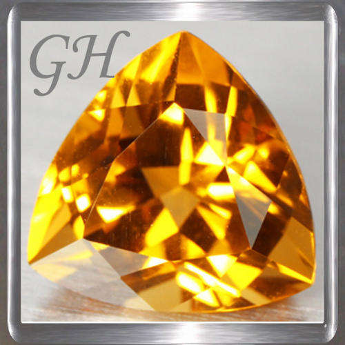 Captivating 3.49ct Golden Yellow Trillion Citrine